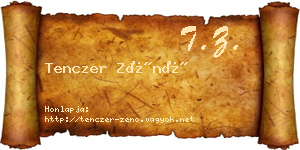 Tenczer Zénó névjegykártya